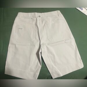 Daily Sports White Women's Golf Shorts with Branded Label